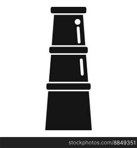 Pollution chimney icon simple vector. Smoke factory. Fireplace stack. Pollution chimney icon simple vector. Smoke factory