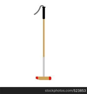 Polo mallet horse sport game vector icon. Club equestrian wooden stick jockey. Equipment element sign