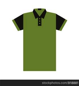 Polo shirt set. Without gradients, great for printing. Green color. Vector.