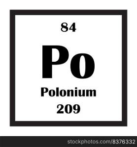 Polonium chemical element icon vector illustration design