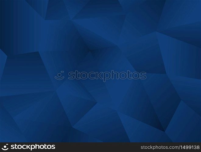 Polygon background abstract style blue tone color quality design. vector illustration.