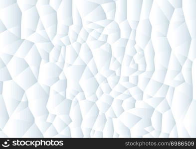 Polygon background, abstract vector elegant white and gray background low convex style simple