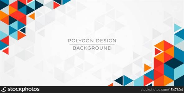 Polygon colorful design triangle shape pattern with space for content. vector illustration.
