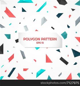 Polygon pattern modern colorful background minimal bright style with space. vector illustration