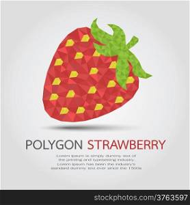 Polygon Strawberry , eps10 vector format