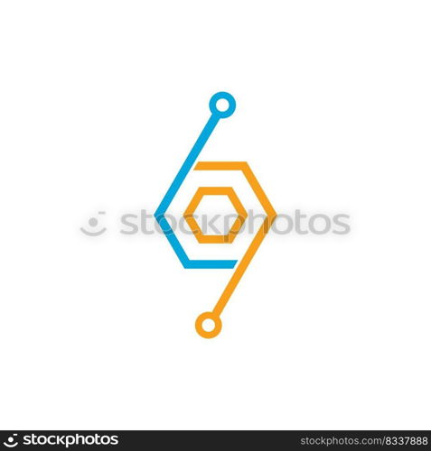 polygon technology symbol logo vector icon illustration design 