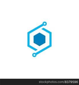 polygon technology symbol logo vector icon illustration design 