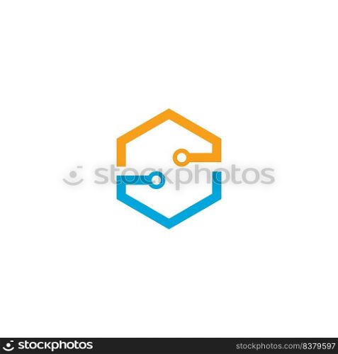 polygon technology symbol logo vector icon illustration design 