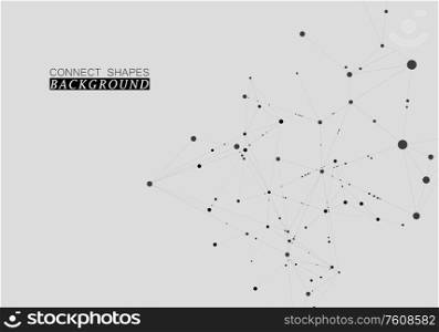 Polygonal abstract background with connected line and dots. Modern technological design for future world projects.. Polygonal abstract background with connected line and dots. Modern technological design for future world projects