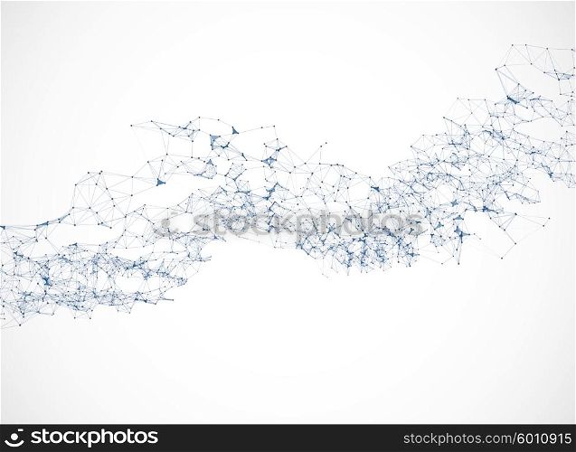Polygonal background vector illustration science connection design. Abstract background