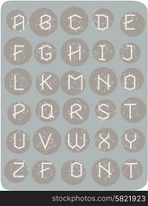 Polygonal geometric font. Creative Alphabet. Typographic Set. Cosmic style