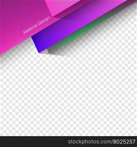 Polygonal Material Design. Vector Material Design. Trendy vector illustration. Used opacity layers for shadows