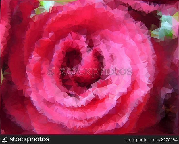 polygonal red rose, polygon geometric flower, illustration.. polygonal red rose, polygon geometric flower, illustration