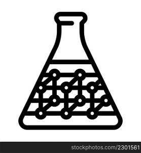 polymers in chemical lab glass line icon vector. polymers in chemical lab glass sign. isolated contour symbol black illustration. polymers in chemical lab glass line icon vector illustration