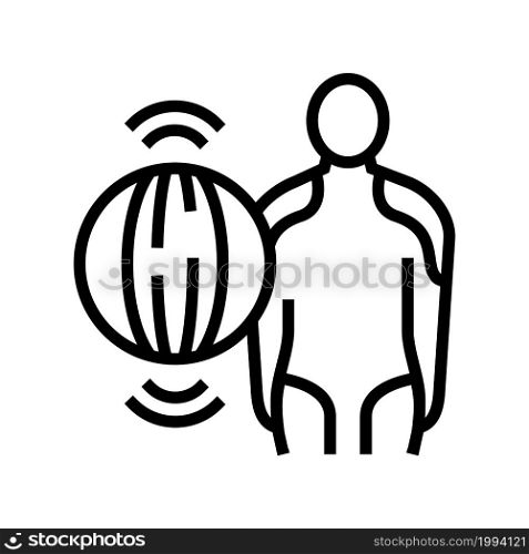 polymyositis muscle problem line icon vector. polymyositis muscle problem sign. isolated contour symbol black illustration. polymyositis muscle problem line icon vector illustration