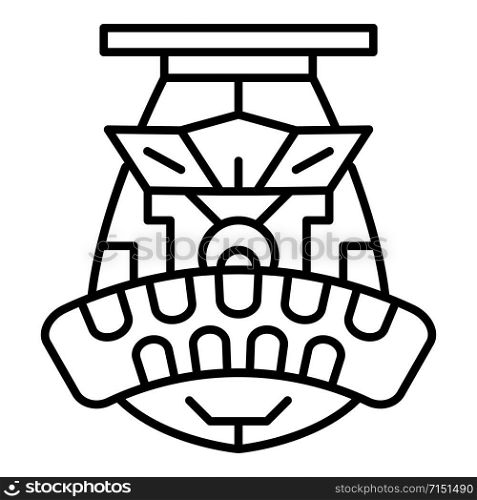 Polynesian idol icon. Outline polynesian idol vector icon for web design isolated on white background. Polynesian idol icon, outline style