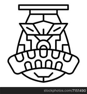 Polynesian idol icon. Outline polynesian idol vector icon for web design isolated on white background. Polynesian idol icon, outline style