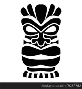 Polynesian wood idol icon. Simple illustration of polynesian wood idol vector icon for web design isolated on white background. Polynesian wood idol icon, simple style