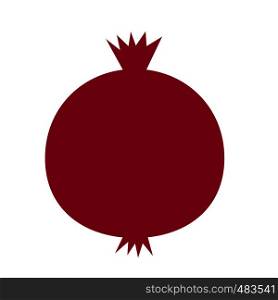 Pomegranate flat icon isolated on white background. Pomegranate flat icon