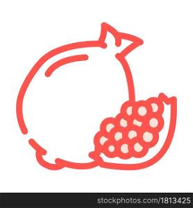 pomegranate fruit color icon vector. pomegranate fruit sign. isolated symbol illustration. pomegranate fruit color icon vector illustration