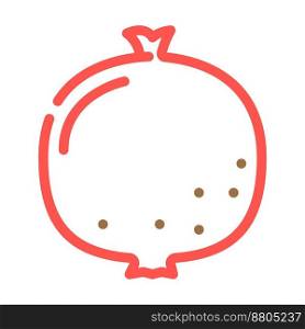 pomegranate fruit ripe color icon vector. pomegranate fruit ripe sign. isolated symbol illustration. pomegranate fruit ripe color icon vector illustration