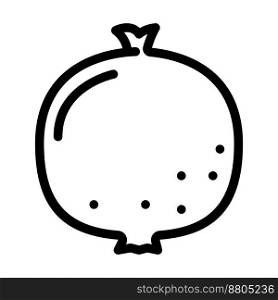 pomegranate fruit ripe line icon vector. pomegranate fruit ripe sign. isolated contour symbol black illustration. pomegranate fruit ripe line icon vector illustration