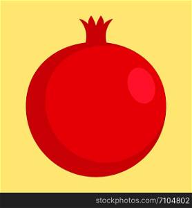 Pomegranate icon. Flat illustration of pomegranate vector icon for web design. Pomegranate icon, flat style