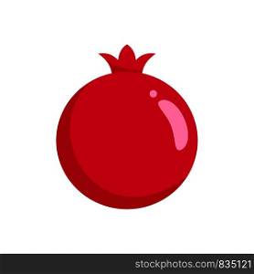 Pomegranate icon. Flat illustration of pomegranate vector icon for web isolated on white. Pomegranate icon, flat style