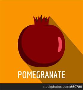 Pomegranate icon. Flat illustration of pomegranate vector icon for web. Pomegranate icon, flat style
