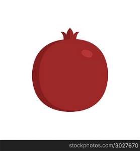 Pomegranate icon in flat design.. Pomegranate icon in flat design