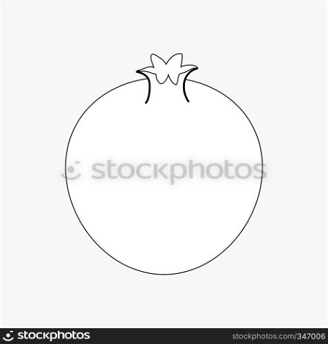 Pomegranate icon in isometric 3d style isolated on white background. Pomegranate icon, isometric 3d style