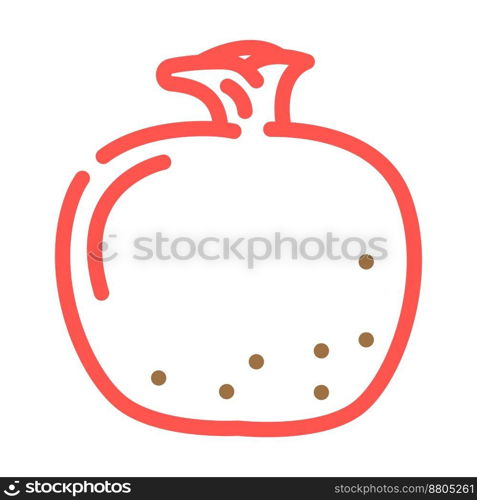 pomegranate red color icon vector. pomegranate red sign. isolated symbol illustration. pomegranate red color icon vector illustration