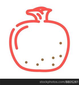 pomegranate red color icon vector. pomegranate red sign. isolated symbol illustration. pomegranate red color icon vector illustration