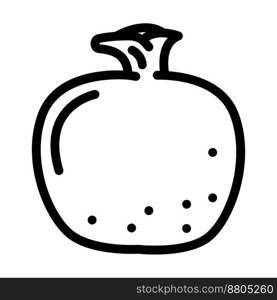 pomegranate red line icon vector. pomegranate red sign. isolated contour symbol black illustration. pomegranate red line icon vector illustration