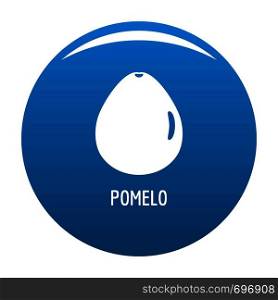 Pomelo icon vector blue circle isolated on white background . Pomelo icon blue vector