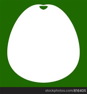 Pomelo icon white isolated on green background. Vector illustration. Pomelo icon green