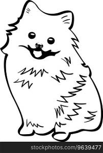 Pomeranian dog eps Royalty Free Vector Image