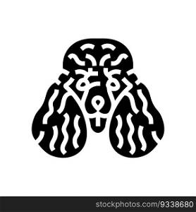 poodle dog puppy pet glyph icon vector. poodle dog puppy pet sign. isolated symbol illustration. poodle dog puppy pet glyph icon vector illustration