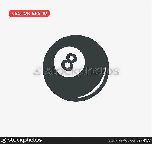 Pool Eight Ball Icon Vector Illustration
