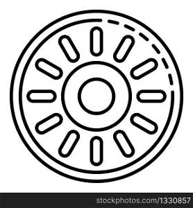 Pool hose wheel icon. Outline pool hose wheel vector icon for web design isolated on white background. Pool hose wheel icon, outline style