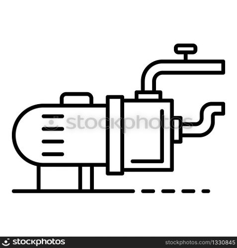 Pool motor pump icon. Outline pool motor pump vector icon for web design isolated on white background. Pool motor pump icon, outline style