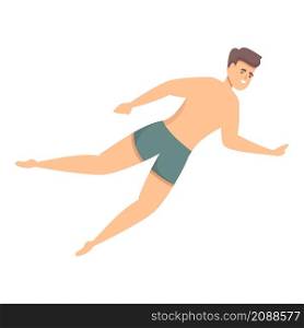 Pool swimmer icon cartoon vector. Person swim. Water sport. Pool swimmer icon cartoon vector. Person swim