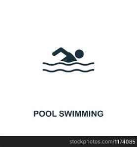 Pool Swimming icon. Premium style design from fitness collection. Pixel perfect pool swimming icon for web design, apps, software, printing usage.. Pool Swimming icon. Premium style design from fitness icon collection. Pixel perfect Pool Swimming icon for web design, apps, software, print usage