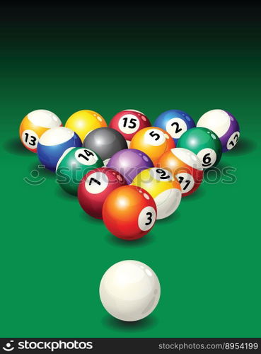 Pool table vector image
