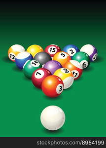 Pool table vector image
