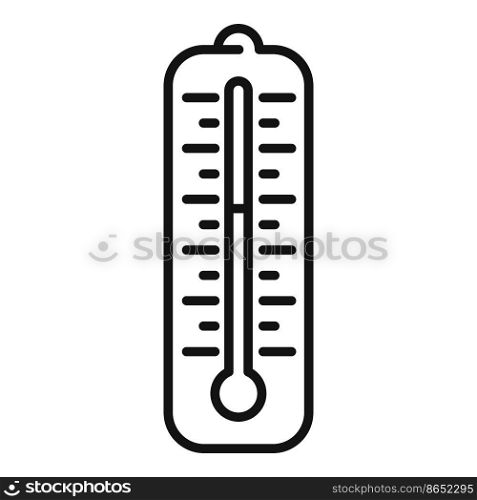Pool thermometer icon outline vector. Water cleaning. Outdoor equipment. Pool thermometer icon outline vector
