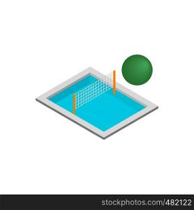 Pool volleyball 3d isometric icon isolated on a white background. Pool volleyball 3d isometric icon