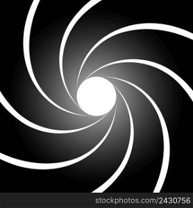 pooling the barrel of a gun, secret agent background, vector pattern, the windings of the channels gun barrel 007