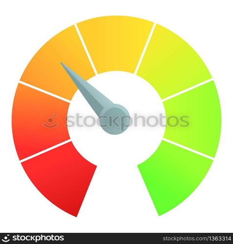 Poor credit score icon. Cartoon of poor credit score vector icon for web design isolated on white background. Poor credit score icon, cartoon style