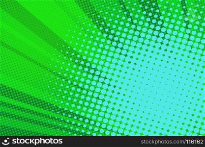 Pop art green background light retro vector illustration. Pop art green background light